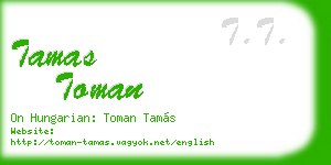 tamas toman business card